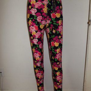 New Mix PINK & YELLOW ROSES Brushed Fiber Leggings